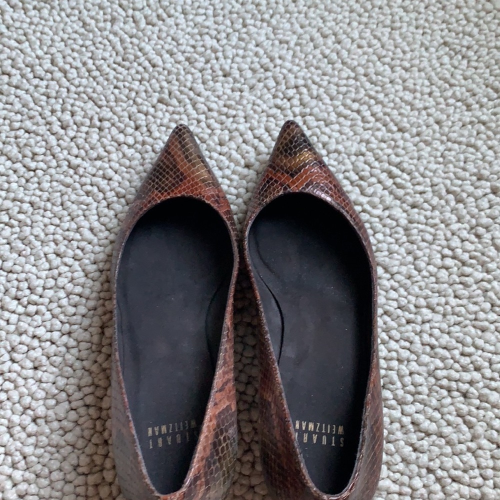 Stuart Weitzman Pearl Python Kitten Hill Size 8 - image 7